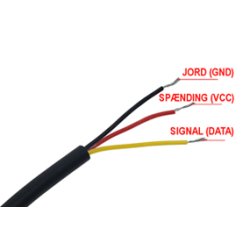 TEMPERATURPROBE m. DS18B20 3-5.5V -55/+125C VANDTT 2m KABEL