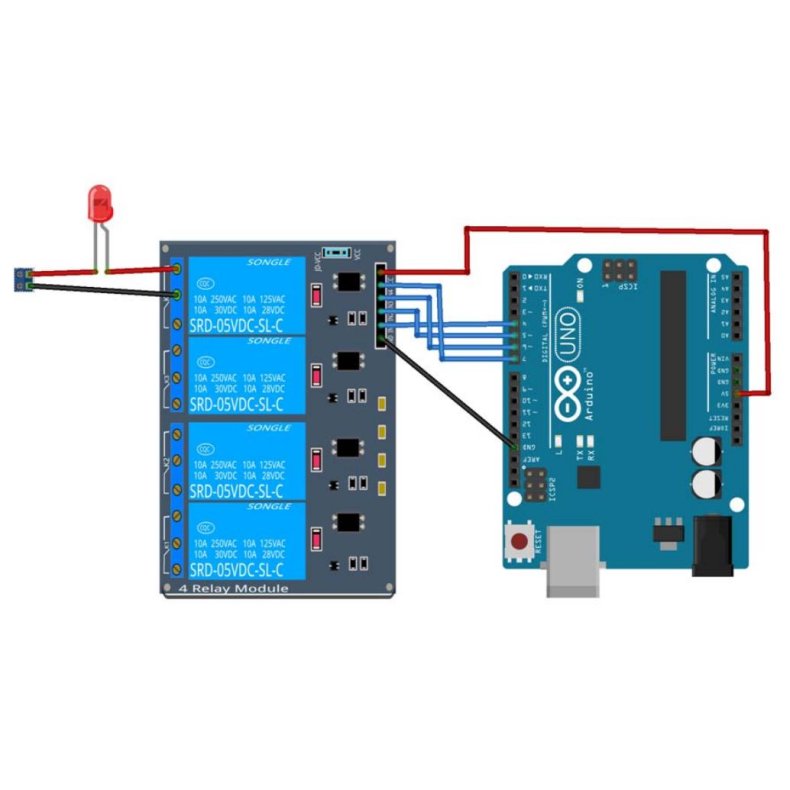 4 KANALS 5V RELMODUL