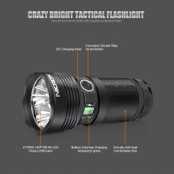 NICRON Genopladelig X-treme hndlygte 12.000 lumen