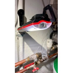 HAJ LIGHT genopladelig inspektionslampe, magnet, krog &amp; blteklip,1200 + 250 lumen