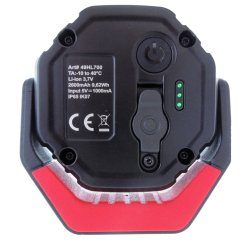 HAJ LIGHT genopladelig mini-arbejdslampe 700 lumen, roterbar magnetarm, USB oplader, 3 lysstyrker