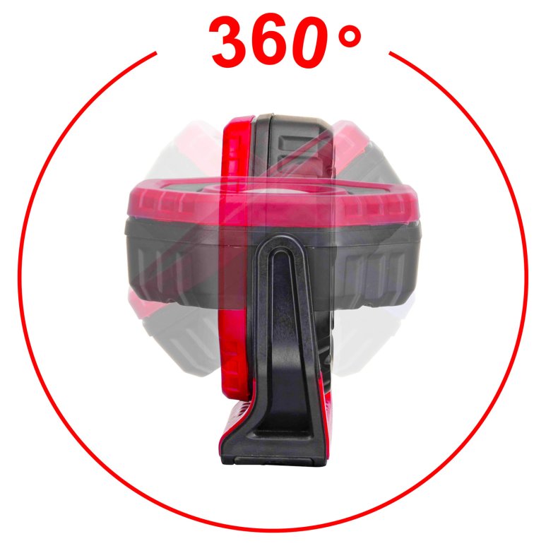 HAJ LIGHT genopladelig mini-arbejdslampe 700 lumen, roterbar magnetarm, USB oplader, 3 lysstyrker