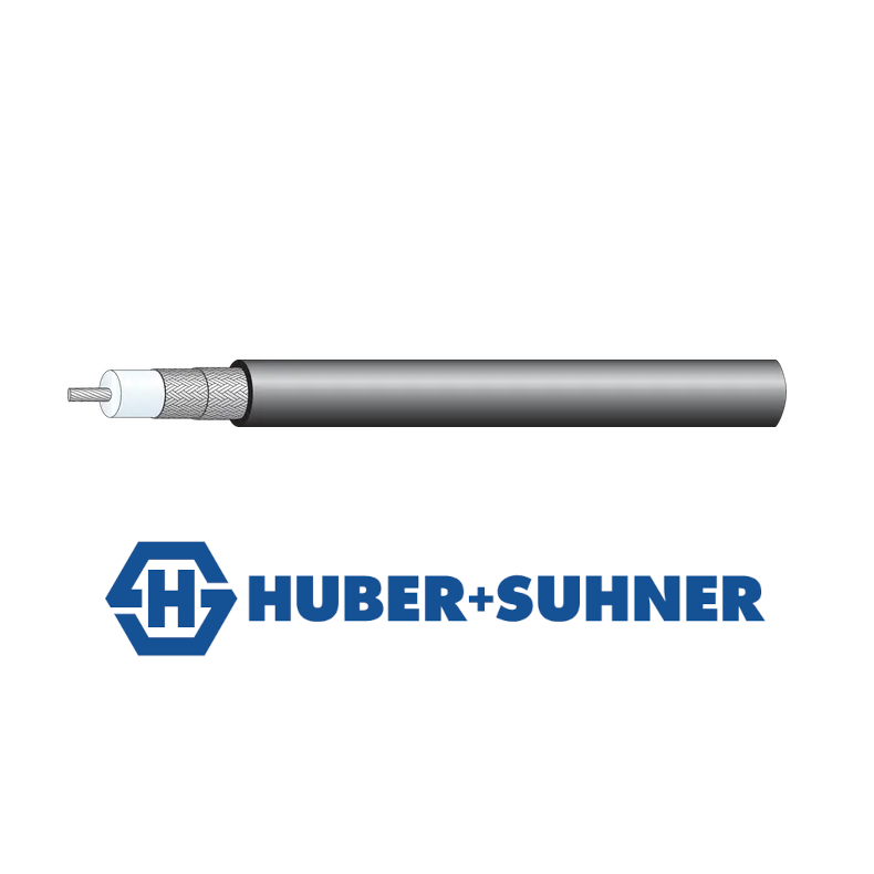 HUBER+SUHNER SORT  RG214/U-60 KOAKSIALKABEL , 50 OHM, UD: 10.8mm, 60m