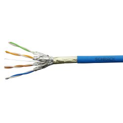 Cat.6a F/FTP Installationskabel , Schrack 500MHz, LS0H-3, bl�