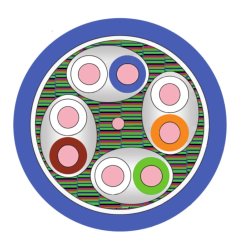 Cat.6a F/FTP Installationskabel , Schrack 500MHz, LS0H-3, bl�