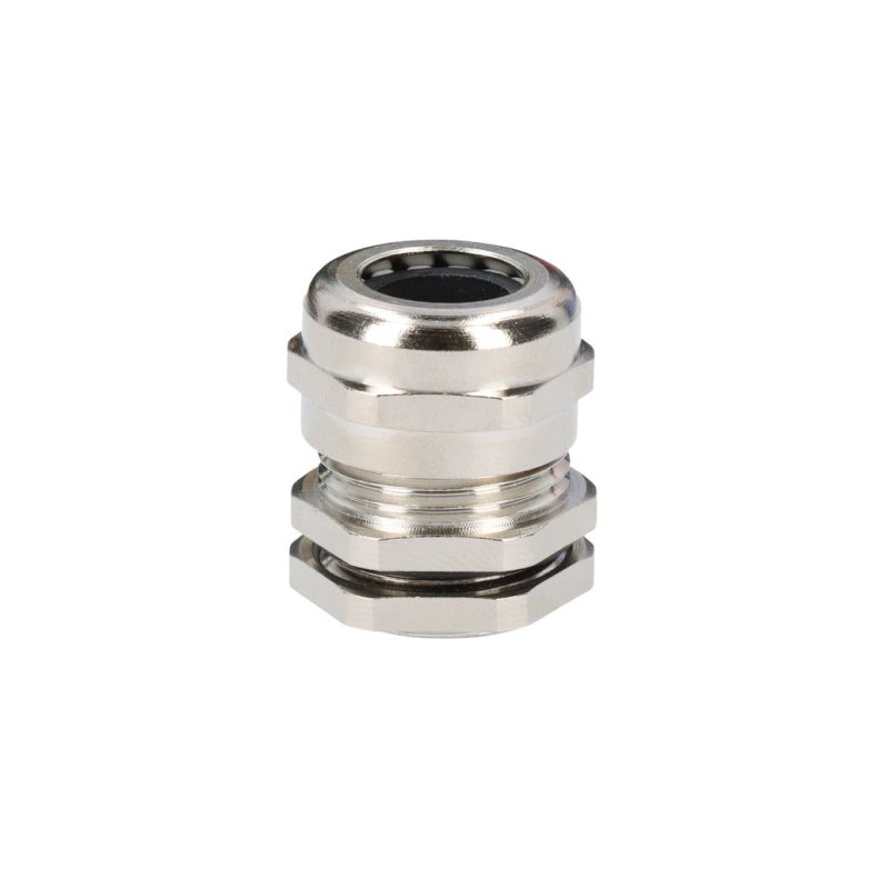 Kabelforskruning med mtrik i forniklet messing M16x1.5,  4-8mm IP68