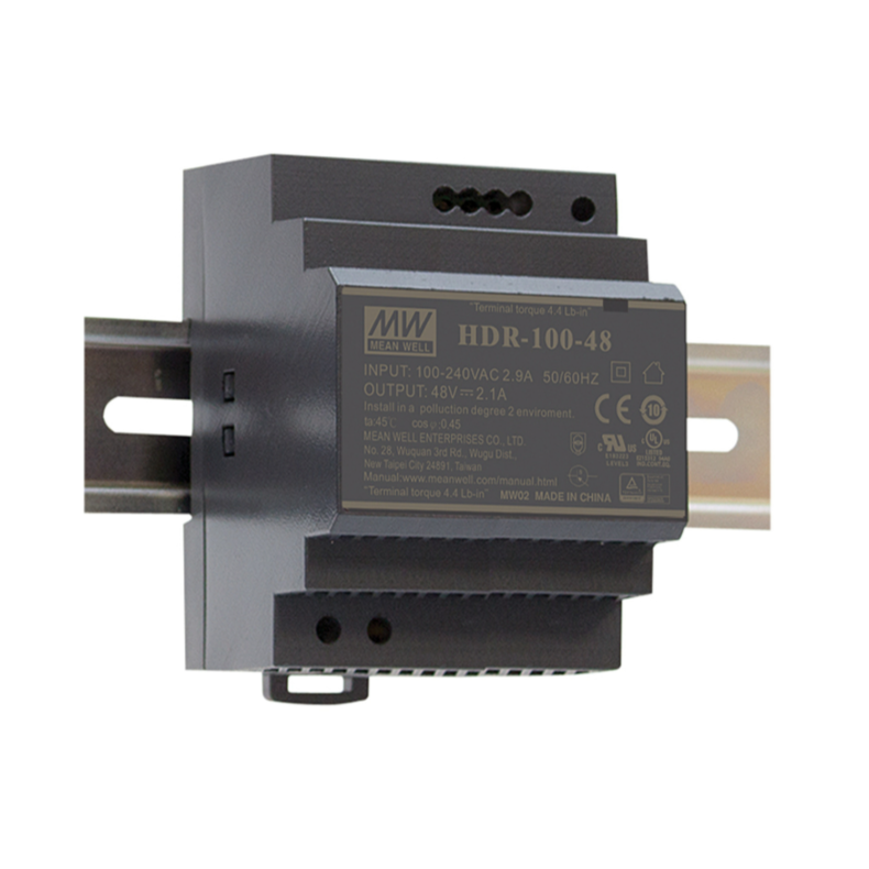 Strmforsyning til DIN-skinne 15V 6.13A HDR-100-15