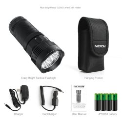 NICRON Genopladelig X-treme hndlygte 12.000 lumen