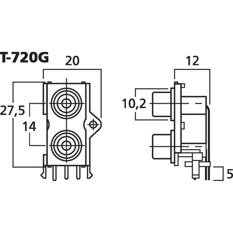 2 x Phonobsning printterminal T-720G