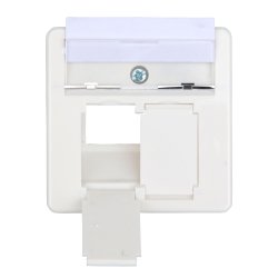 Dataudtag 2xRJ45 afsk�rmet Cat.6, UAE, 80x80mm